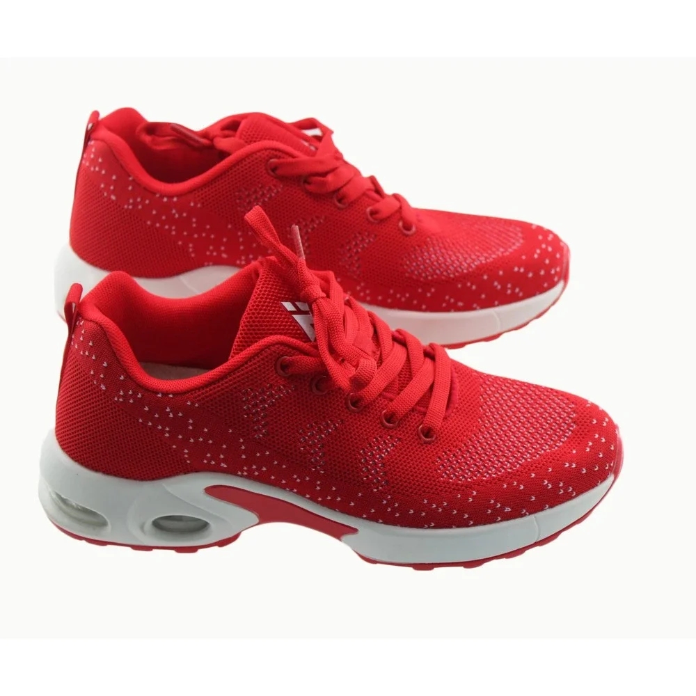 Mishansha Womens Red‎ Knit Air Cushion Running Sneakers Walking Shoes Size 9